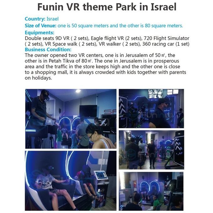 Κινηματογράφος εικονικής πραγματικότητας δομών 9D μετακίνησης 360 παιχνίδια προσομοιωτών βαθμών VR
