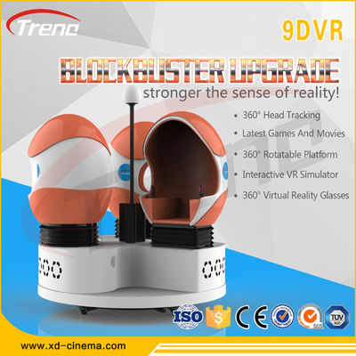 360 ° περιστρεφόμενος εξοπλισμός 6 πλατφορμών 9D VR πιστοποιητικό CE κινηματογράφων δράσης Seater 9D