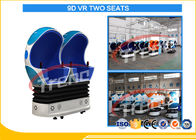 πορτοκαλής προσομοιωτής λούνα παρκ 9D VR καθισμάτων πολυτέλειας αναπροσαρμογών 5D Movies+12PCS με την περιστρεφόμενη πλατφόρμα 360 βαθμού