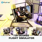Μαύρος/κίτρινος εικονική πραγματικότητα του Flight Simulator φορέων με την οθόνη 50 ίντσας