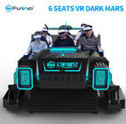 6 προσομοιωτής σκοτεινός Άρης δεξαμενών καθισμάτων 9D VR για το μαύρο χρώμα εξοπλισμού διασκέδασης