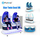 Μπλε + άσπρος προσομοιωτής 2 9D VR καθίσματα με τα τρισδιάστατα γυαλιά Deepoon E3