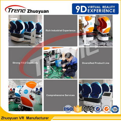 Ελκυστικός 360 προσομοιωτής θεματικών πάρκων 9D VR βαθμού με τα γυαλιά HD 1080P