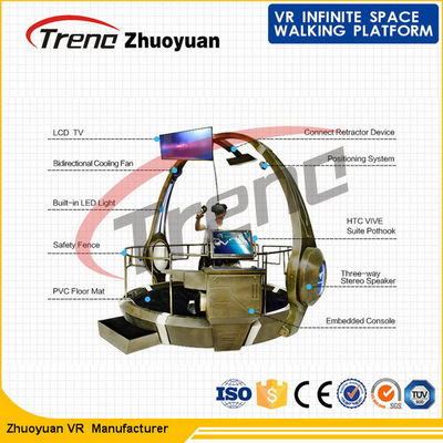 Μαύρος εικονικός παγκόσμιος προσομοιωτής περιπατητών θεματικών πάρκων δυναμικός με τα δυναμικά αποτελέσματα