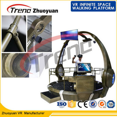 Πυροβόλο όπλο πυροβολισμού που περπατά τον προσομοιωτή 360 εικονικής πραγματικότητας επικεφαλής καταδίωξη ° για τη λεωφόρο αγορών