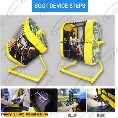 Λούνα παρκ 720 βαθμός κίτρινο VR Flight Simulator με τα γυαλιά HTC 220 βολτ