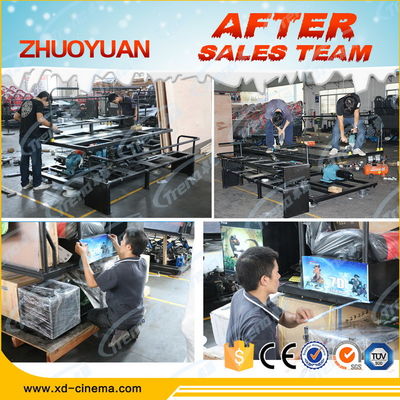 Κινητός 5D κινηματογράφος υδραυλικών συστημάτων με την κονσόλα τυχερού παιχνιδιού εικονικής πραγματικότητας