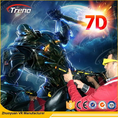 Επαγγελματικός μεγάλος κινηματογράφος 3 7D dof ηλεκτρικός κινηματογράφος πλατφορμών με το ειδικό εφέ