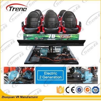 Υδραυλικός/ηλεκτρονικός κινηματογράφος προσομοιωτών 7d γύρου κινήσεων συστημάτων 7d με την έδρα κινήσεων 4d