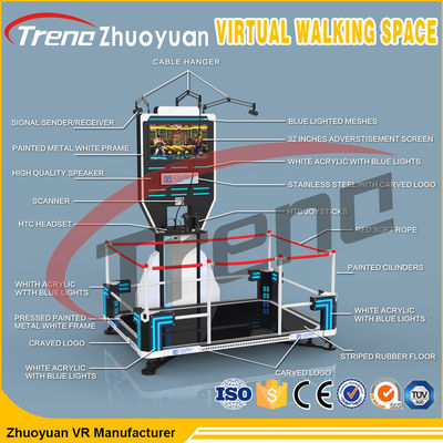 VR άπειρος διαστημικός ενιαίος φορέας πλατφορμών 360° εικονικής πραγματικότητας περπατώντας για το κέντρο λεωφόρων