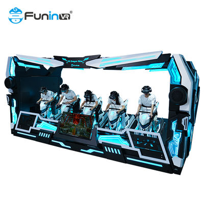 Διασκέδαση 9D VR Dragon Rider 5 θέσεις προσομοιωτής σε δυναμική ακραία θεματική πλατφόρμα