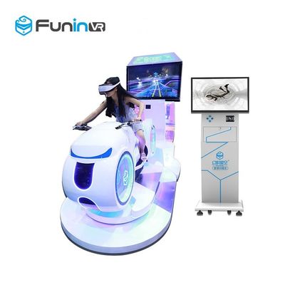 220V άσπρη μοτοσικλέτα προσομοιωτών Drive αυτοκινήτων εμφάνισης μάτι-σύλληψης χρώματος multiplayer Vr που συναγωνίζεται με το deepon E3