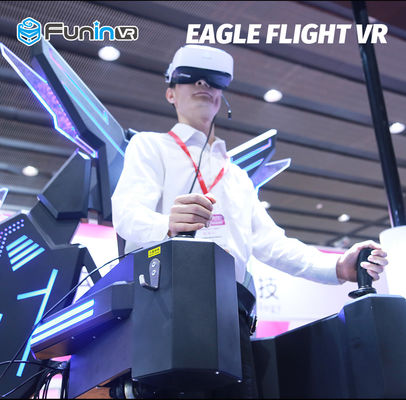 Funin VR που στέκεται επάνω τη μύγα VR Flight Simulator μηχανών 9D παιχνιδιών για τις λεωφόρους αγορών