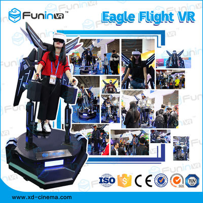 Funin VR που στέκεται επάνω τη μύγα VR Flight Simulator μηχανών 9D παιχνιδιών για τις λεωφόρους αγορών