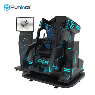 Ο ενιαίος Μαύρος φορέων VR Mecha προσομοιωτών θεματικών πάρκων 9D VR με τα φω'τα των οδηγήσεων