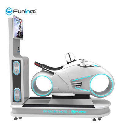 Άσπρη μοτοσικλέτα Drive αυτοκινήτων Multiplayer προσομοιωτών εικονικής πραγματικότητας χρώματος 9D Vr που συναγωνίζεται 700KW