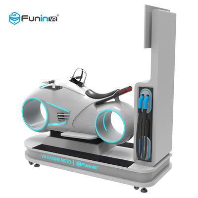 Άσπρη μοτοσικλέτα Drive αυτοκινήτων Multiplayer προσομοιωτών εικονικής πραγματικότητας χρώματος 9D Vr που συναγωνίζεται 700KW