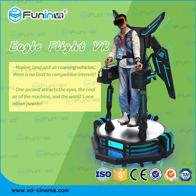 360 διαλογικός 9D VR βαθμού αετός Flight Simulator κινηματογράφων άποψης με τα πυροβόλα όπλα 220V πυροβολισμού