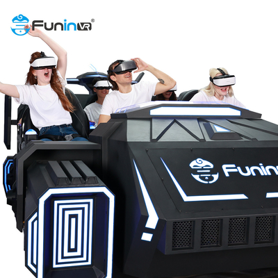 6 μαύρη 9D Vr μηχανή 9d Vr παιχνιδιών γύρων προσομοίωσης εικονικής πραγματικότητας κινηματογράφων σχεδίου διαστημικών σκαφών καθισμάτων 9d